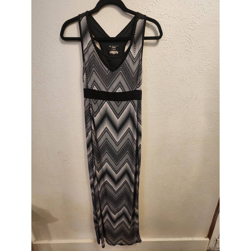 Tek Gear Maxi Dress Womens Small Geometric‎ Chevron Sleeveless Racerback Summer